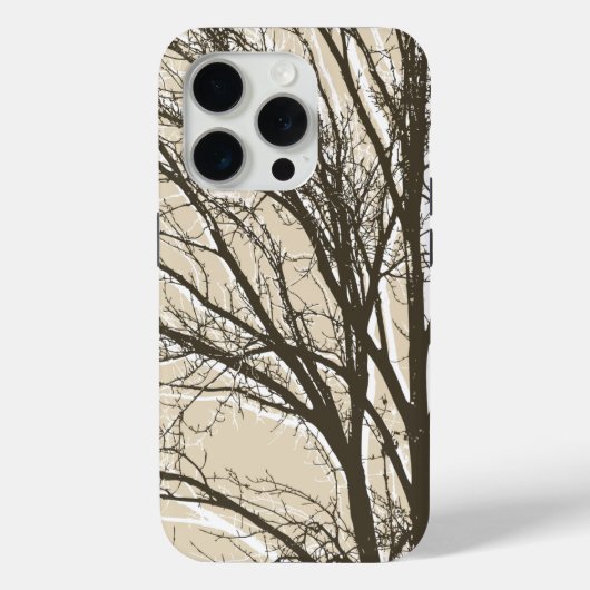 Coques Case-Mate iPhone Cream Beige Brown White Tree Branches (Verso)
