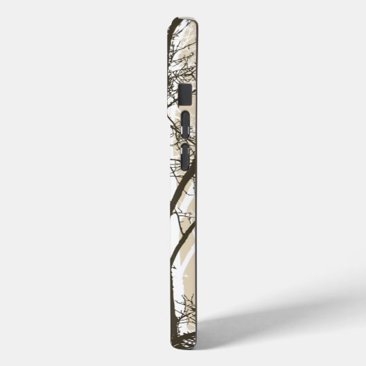 Coques Case-Mate iPhone Cream Beige Brown White Tree Branches (Verso / Gauche)