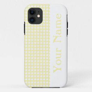 Coque Case-Mate Pour iPhone Cream Modern Houndstooth avec nom