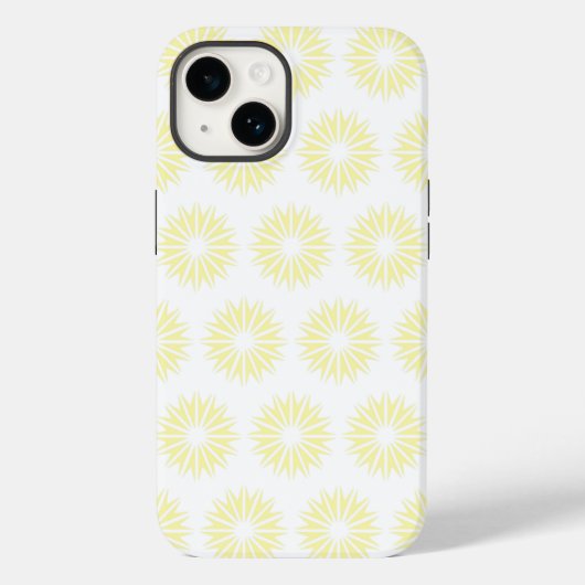 Coques Case-Mate iPhone Cream Modern Sunbursts (Verso)