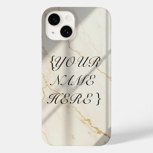 Coques Case-Mate iPhone Creamy Marble Monogram Barely There iPhone Case (Verso)