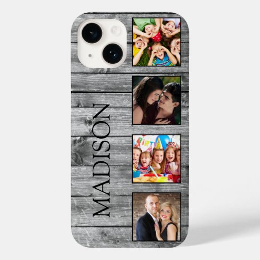 Coques Case-Mate iPhone Create Your Custom Photo Collage Rustic Farmhouse (Verso)