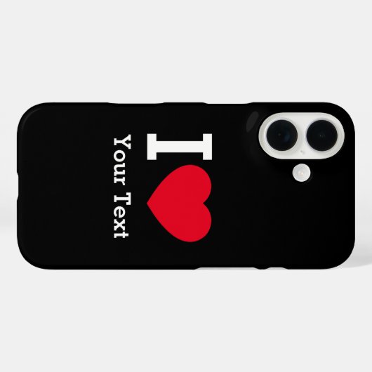 Coques Case-Mate iPhone Create Your Own Funny I love  (Verso (horizontal))