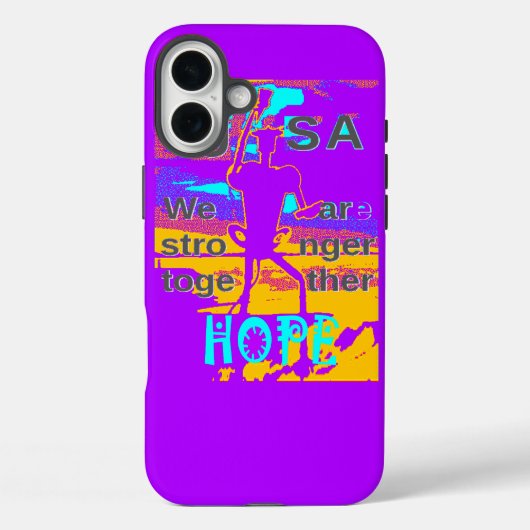 Coques Case-Mate iPhone Create Your USA Hope We Are Stronger Together (Verso)