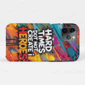 Coques Case-Mate iPhone Création de héros typographiques à dégradé vibrant (Dos (Horizontal))
