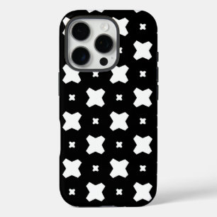 Coques iPhone 16 Pro Création de motifs chic en noir et blanc