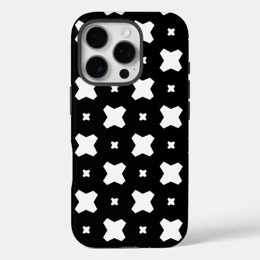 Coques Case-Mate iPhone Création de motifs chic en noir et blanc (Verso)