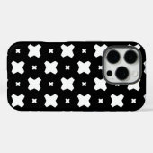 Coques Case-Mate iPhone Création de motifs chic en noir et blanc (Verso (horizontal))