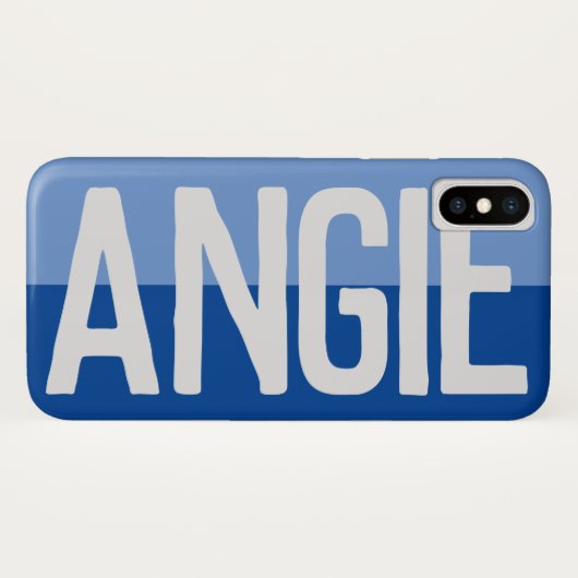 Coques Case-Mate iPhone Création de nom en gras. (Dos (Horizontal))