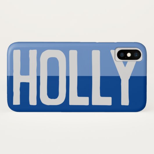 Coques Case-Mate iPhone Création de nom en gras. (Dos (Horizontal))