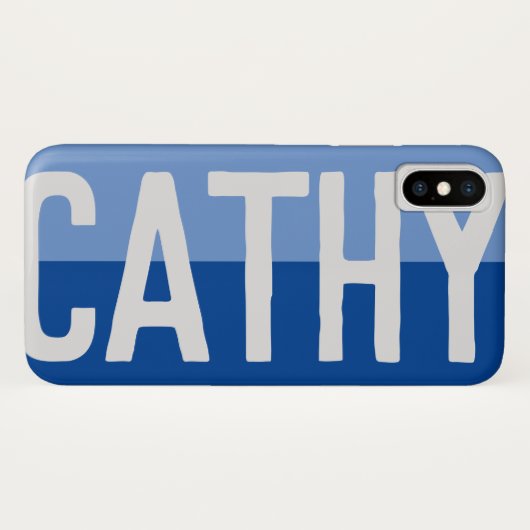 Coques Case-Mate iPhone Création de nom en gras. (Dos (Horizontal))