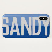 Coques Case-Mate iPhone Création de nom en gras. (Dos (Horizontal))