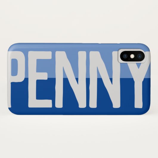 Coques Case-Mate iPhone Création de nom en gras. (Dos (Horizontal))