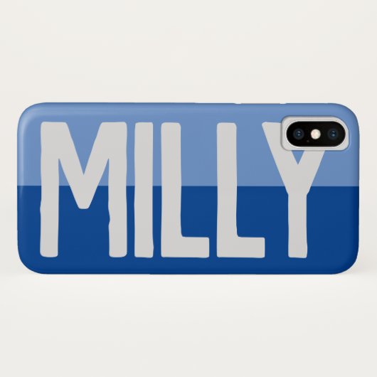 Coques Case-Mate iPhone Création de nom en gras. (Dos (Horizontal))