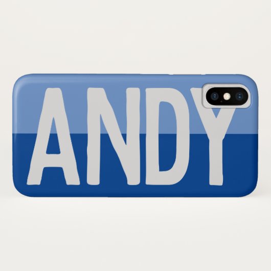 Coques Case-Mate iPhone Création de nom en gras. (Dos (Horizontal))