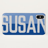 Coques Case-Mate iPhone Création de nom en gras. (Dos (Horizontal))