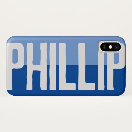 Coques Case-Mate iPhone Création de nom en gras. (Dos (Horizontal))