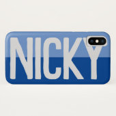 Coques Case-Mate iPhone Création de nom en gras. (Dos (Horizontal))