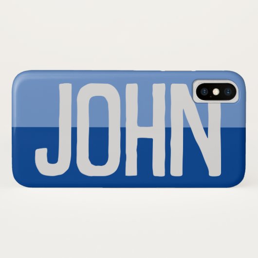 Coques Case-Mate iPhone Création de nom en gras. (Dos (Horizontal))