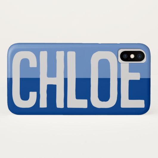 Coques Case-Mate iPhone Création de nom en gras. (Dos (Horizontal))