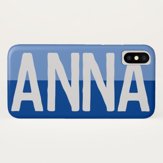 Coques Case-Mate iPhone Création de nom en gras. (Dos (Horizontal))