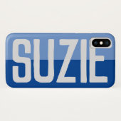 Coques Case-Mate iPhone Création de nom en gras - Suzie (Dos (Horizontal))