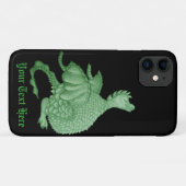 Coques Case-Mate iPhone créature imaginaire mythique dragon vert mignon (Dos (Horizontal))