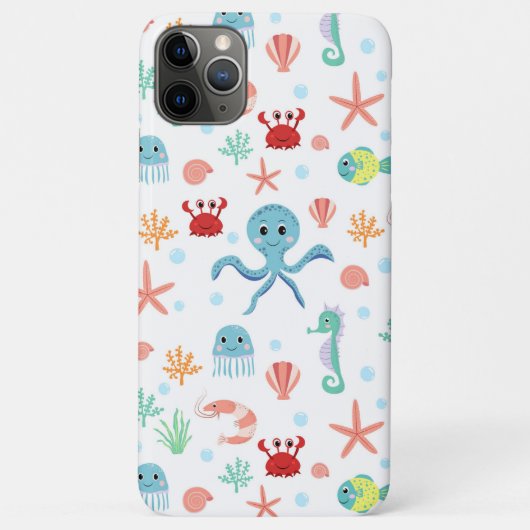 Coques Case-Mate iPhone Créatures marines sous-marines fantaisistes (Dos)