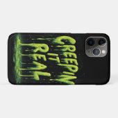 Coques Case-Mate iPhone "Creepin it Real", humoristique typographie mince (Dos (Horizontal))