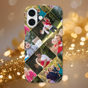Coques iPhone 16 Créer 5 Photo Collage Famille Enfants Monogrammé