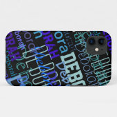 Coques Case-Mate iPhone créer un motif de nom (Dos (Horizontal))