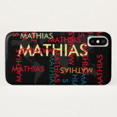 Coques Case-Mate iPhone créer un motif de nom personnalisé (Dos (Horizontal))