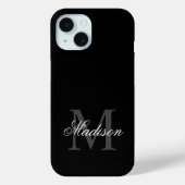 Coques Case-Mate iPhone Créer Votre Nom Personnalisé Monogramme Calligraph (Verso)