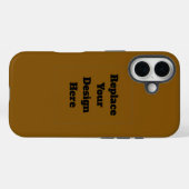 Coques Case-Mate iPhone Créez Votre Propre Brun (Verso (horizontal))