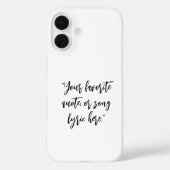Coques Case-Mate iPhone Créez votre propre devis de calligraphie (Verso)