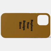 Coques Case-Mate iPhone Créez Votre Propre Marron (Verso (horizontal))
