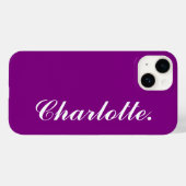 Coques Case-Mate iPhone Créez votre propre nom sur ce pourpre (Verso (horizontal))