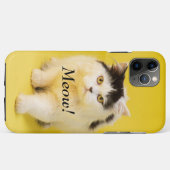 Coques Case-Mate iPhone Créez votre propre Photo Cat Meow mignon jaune (Dos (Horizontal))