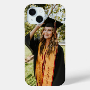 Coque Pour iPhone 15 Créez Votre Propre Photo de Diplômé Personnalisée