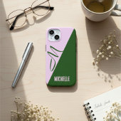 Coques Case-Mate iPhone Créez Votre Propre Vert Forêt Moderne & Rose Doux