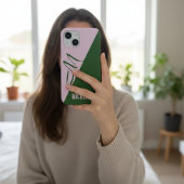Coques Case-Mate iPhone Créez Votre Propre Vert Forêt Moderne & Rose Doux
