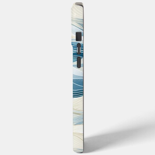 Coques Case-Mate iPhone Crème Bleue Mer Sable Océan Vagues (Verso / Gauche)