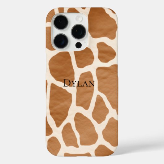 Coques Case-Mate iPhone Crème Brown Safari Giraffe Poster de animal (Verso)