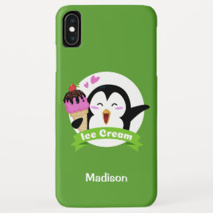 Case-Mate iPhone Case Crème de glace Pingouin personnalisation de nom e