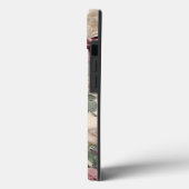 Coques Case-Mate iPhone Crème de style victorien et floral rose imprimé su (Verso / Gauche)