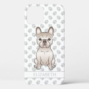 Case-Mate iPhone Case Creme French Bulldog Sitting & Custom Name
