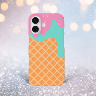 Coques iPhone 16 Crème glacée au cône de gaufre sèche
