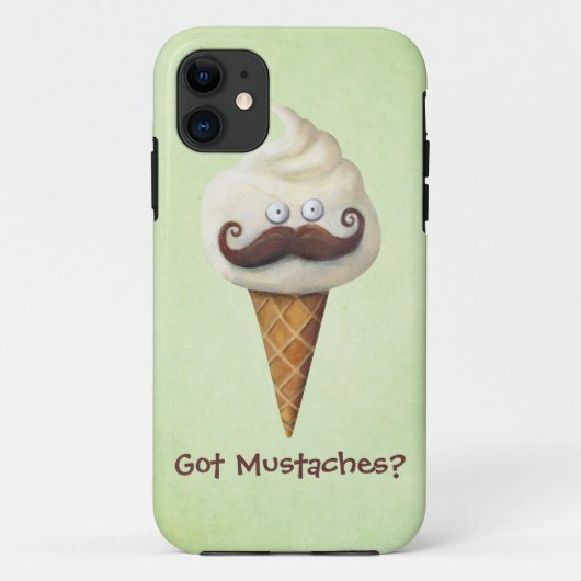 Coques Case-Mate iPhone Crème glacée avec des moustaches (Dos)