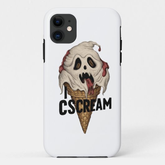 Coques Case-Mate iPhone Crème glacée fantôme éffrayante "I CSCREAM" (Dos)