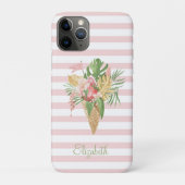 Coques Case-Mate iPhone Crème glacée, Fruit Feuille tropical, Grès roses (Dos)